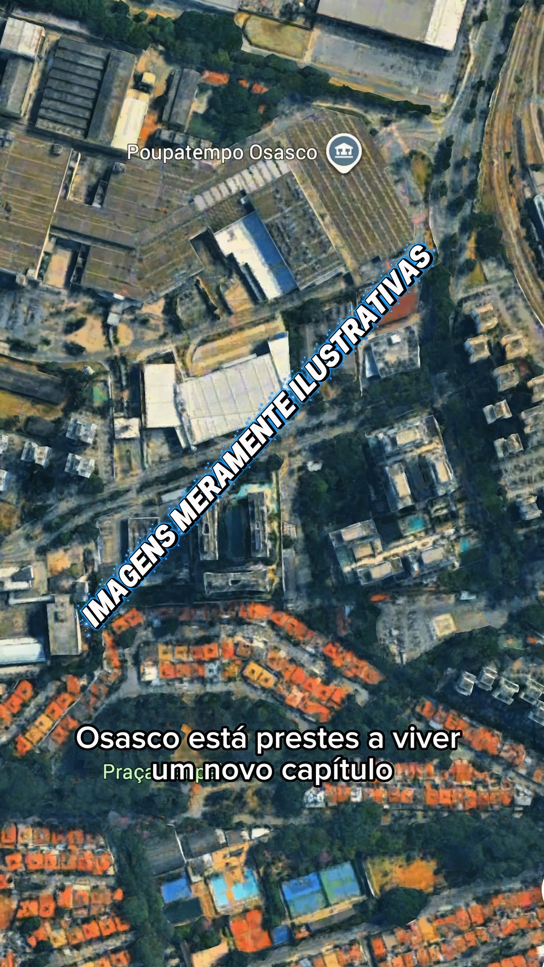 Imagem do vídeo indicando a região do Poupatempo Osasco
